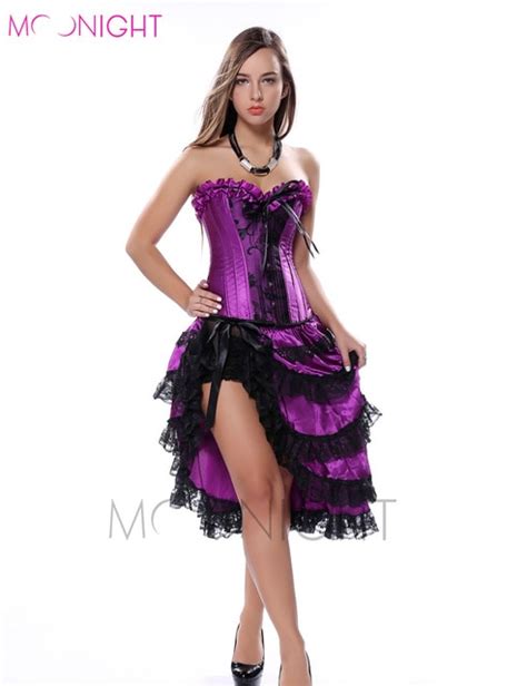 Moonight Sexy Corset Top Purple Lace Up Boned Corsets And Bustiers Body Lift Waist Corsets