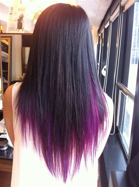 If you are a fan of brown hair but also want to try red, then brown. Image result for brown layered hair with purple tips ...