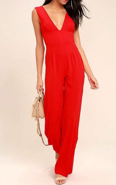 Fashion Faithful Red Wide Leg Jumpsuit