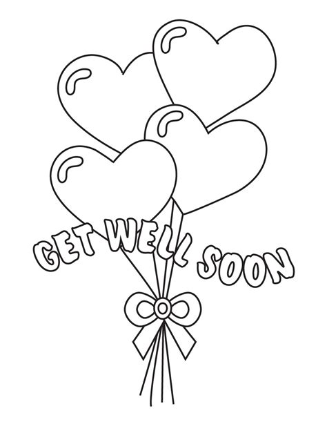 Printable Coloring Get Well Cards