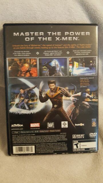 X Men The Official Game Marvel Activision Sony Playstation 2 Ps2
