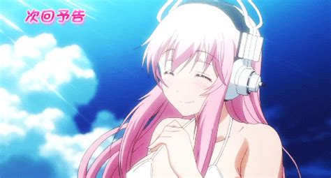 Super Sonico Animated Lowres Tagme Pink Hair Red Eyes Image View