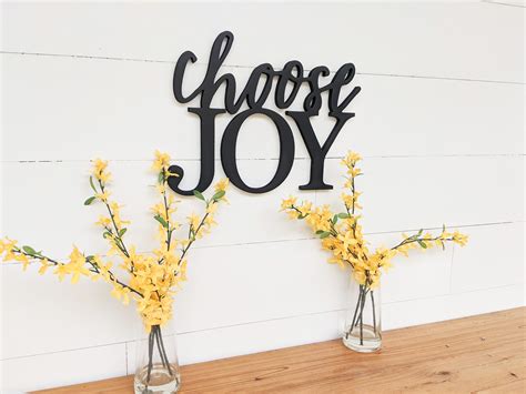 Choose Joy Wall Sign Choose Joy Wooden Sign Choose Joy Etsy