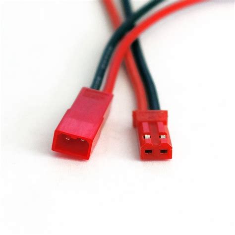 Pair Of Jst 2 Pin Connectors With 140mm Of Wire Hobbyrc Uk