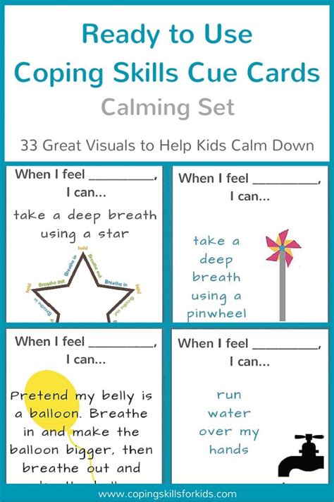 Calm Down Cards For Young Children Worksheets 99worksheets