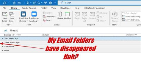 How To Show Your Email Folders If They Have Disappeared From View