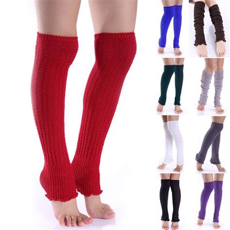 1 Pair Popular Sale Ladies Women Winter Leg Warmers Girl Gaiters Knit Warm Boot Cuffs Leggings