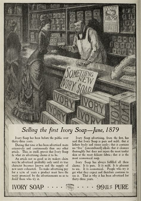 Ivory Soap Advertisement Featuring An American Gilded Age Fashioned