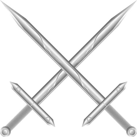 Two Crossed Swords On White — Stock Vector © Konstsem 7401427
