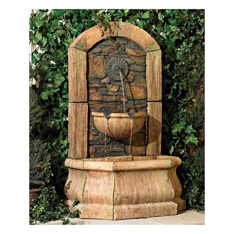 John Timberland Rustic Outdoor Wall Water Fountain 50 High Tiered
