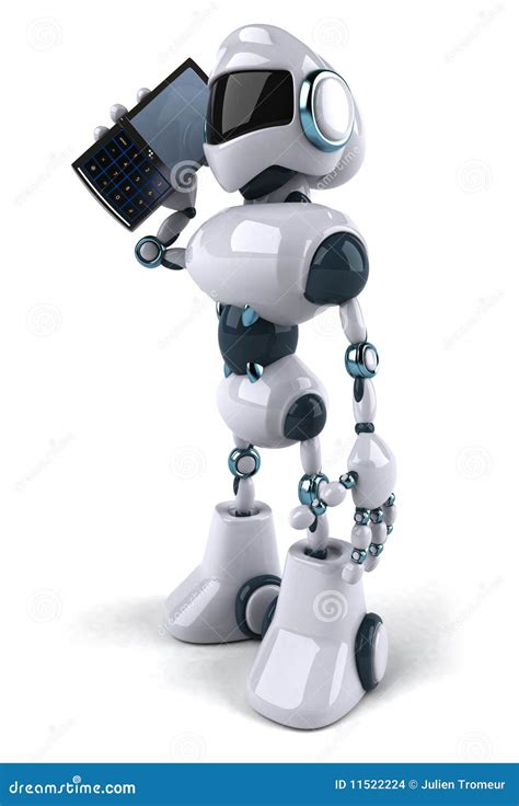 Robot With A Mobile Phone Stock Images Image 11522224