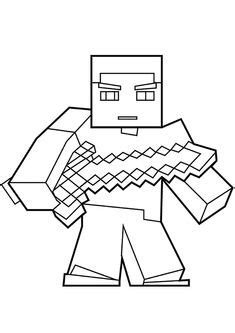 minecraft kleurplaat steve Google zoeken Minecraft, Voor kinderen