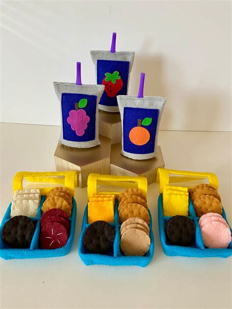 Felt Lunchable Inspired Felt Food Play Food Pretend Food Etsy