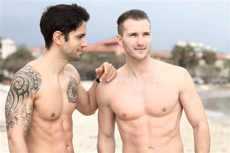 Men Two Handsome Guys On The Beach Stock Image Image Of Male Handsome 69262619
