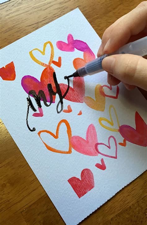 Diy Watercolor Valentines Day Cards Valentines Day Cards Handmade Valentines Day Cards Diy