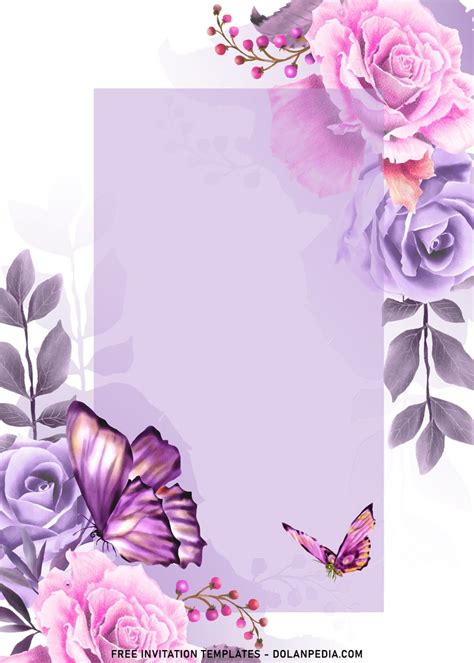 8 Aesthetic Floral And Butterfly Birthday Invitation Templates