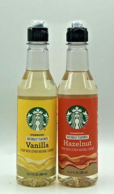 X Starbucks Coffee Naturally Flavored Vanilla Hazelnut Syrup Fl