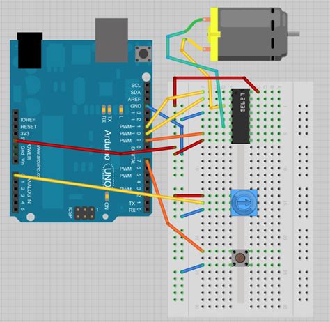 Breadboard Layout Arduino Lesson 15 Dc Motor Reversing Adafruit