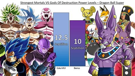 Strongest Mortals Vs Gods Of Destruction Power Levels Dragon Ball