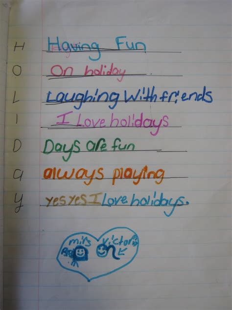 In summer i love to … i love summer. Another Busy Year: Our Holiday Acrostic Poems...