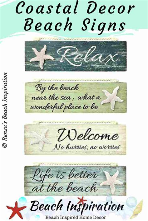 25 Beach Signs And Sayings Wood Plaques