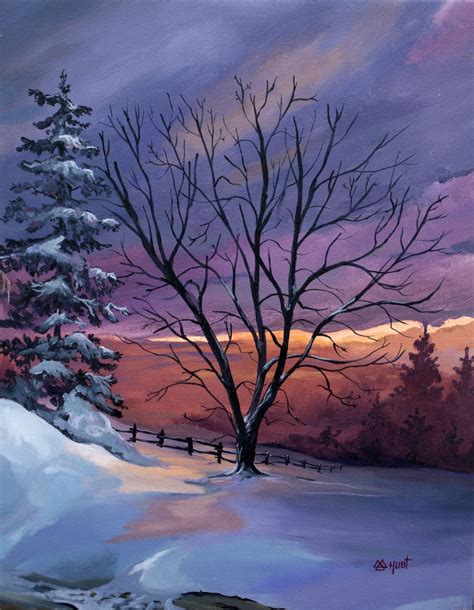 Winter Scene Winter Landscape Painting Winter Scene Paintings Landscape Paintings Acrylic