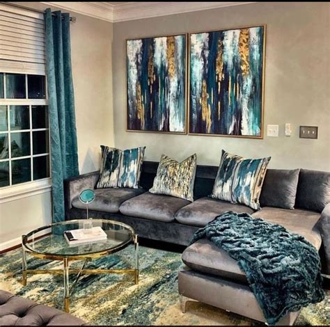 Pin By I33bihh 🤚🏽 On Décoration Teal Living Room Decor Teal Living