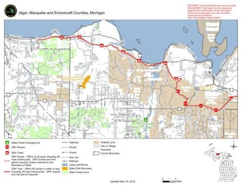 Michigan Motorcycle Trails Map