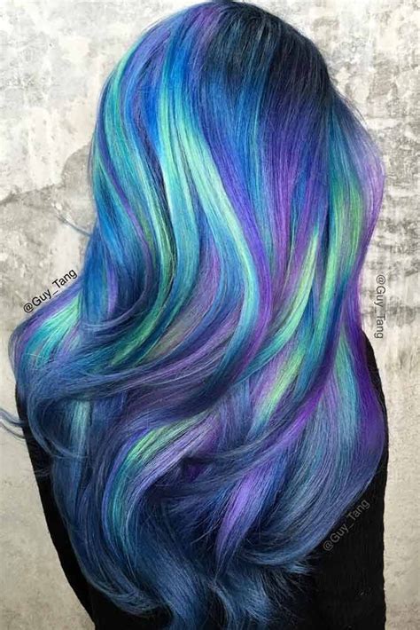 Hair Color 2017 2018 Long Layered Hair With Purple And