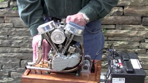 Scale Running Model Harley Panhead Engine By Ron Colonna Youtube