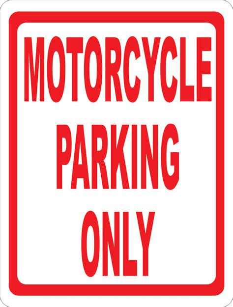 Motorcycle Parking Only Sign Signs By Salagraphics