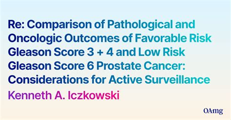 Pdf Re Comparison Of Pathological And Oncologic Outcomes Of Favorable Risk Gleason Score 3