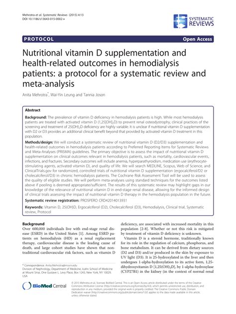 Pdf Nutritional Vitamin D Supplementation And Health Related Outcomes