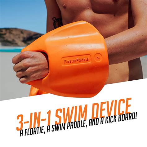 Floaterpaddle Swimming Paddles Kickboard Floating Aid Three In One Swim