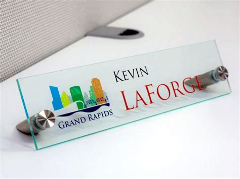 Acrylic Office Name Plates Printed In Full Color