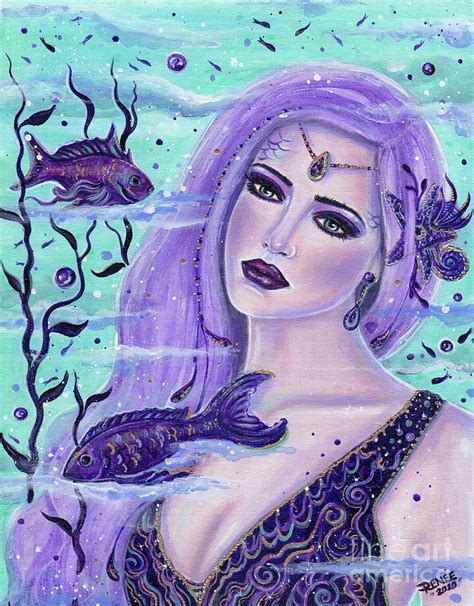 Lavender Ice Mermaid Painting By Renee Lavoie Fine Art America