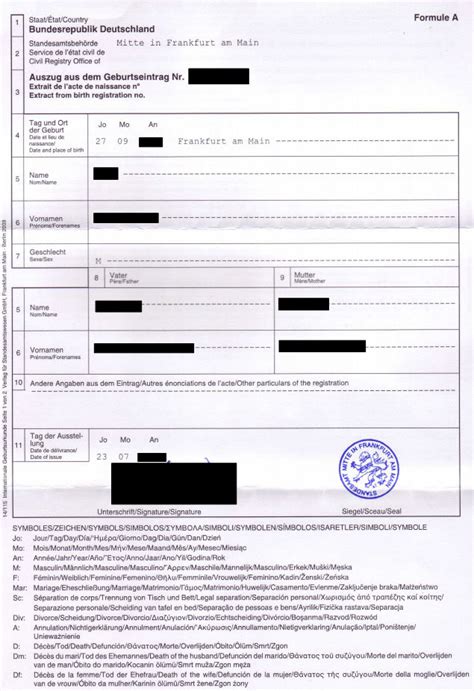 german birth certificates from germany