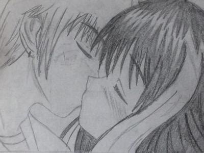 How to draw two people kissing step by step. drawing of kiss