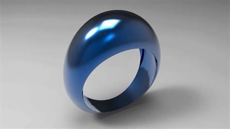 3d Print Model Blue Anodized Aluminum Ring Cgtrader