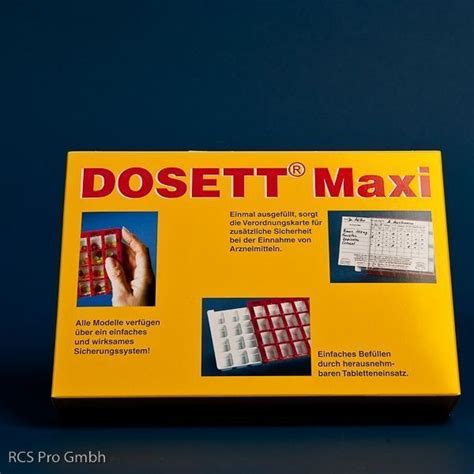 Nutilis powder ist der klassiker unter den andickungsmitteln, mit dem sie unkompliziert warme und kalte speisen und getränke nach ihren persönlichen vorlieben andicken können. Dosett Maxi Arzneikassette | Medizindispenser | meinshop.de