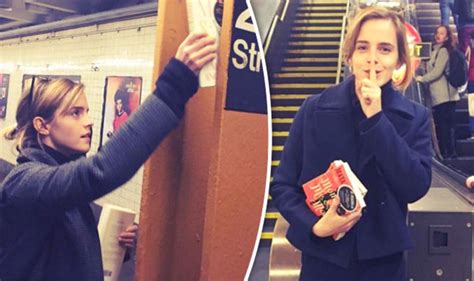Emma Watson Leaves Copies Of Her Favourite Novel On New York Subway Celebrity News Showbiz