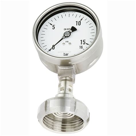 Pressure Gauge Per En 837 1 With Mounted Diaphragm Seal Dss19f Wika