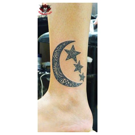 Stars And Moon Tattoo Tattoos Moon Tattoo Tattoo Studio