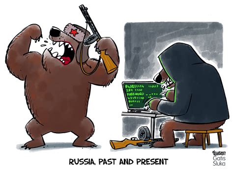Political Cartoon Russian Haxx0r Bear Rimagesofrussia