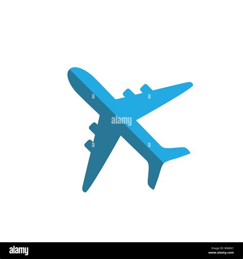 Airplane Icon Plane Sign Vector Illustration Flat Design Stock