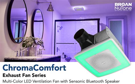 Broan Nutone Spk110rgbl Chromacomfort Bathroom Exhaust Fan