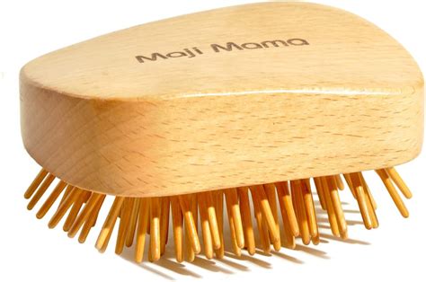 Maji Mama Handmade Natural Wooden Hair Brush Hairbrush With Bamboo Pins