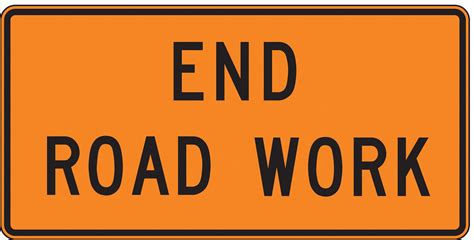 Lyle End Road Work Traffic Sign Sign Legend End Road Work Mutcd Code