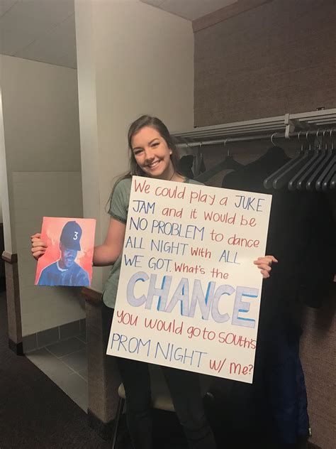 Chance The Rapper Promposal Homecoming Proposal Cute Prom Proposals