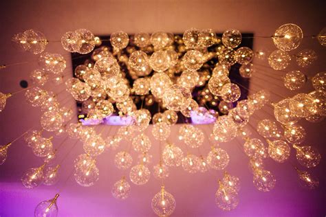 Clear Hanging Bubble Light Chandelier Chez Chicago Wedding Venues